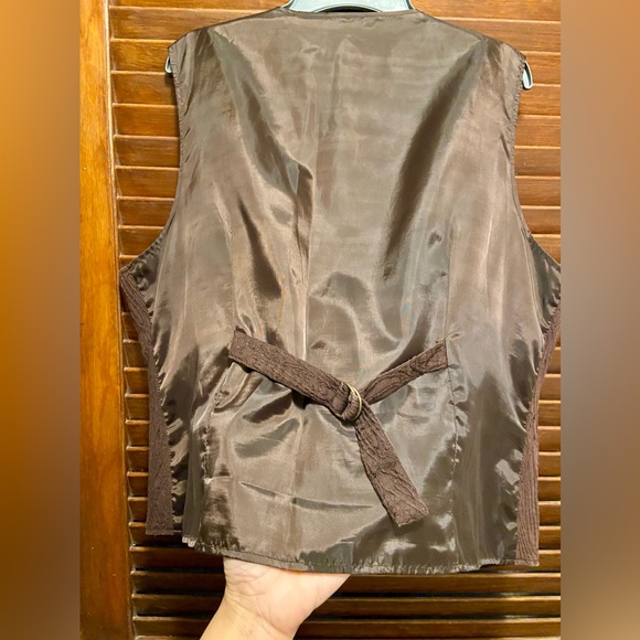 Vintage Fully lined. Pit to pit=24.5 inches. Never worn.Chocolate brown textured - Picture 6 of 16